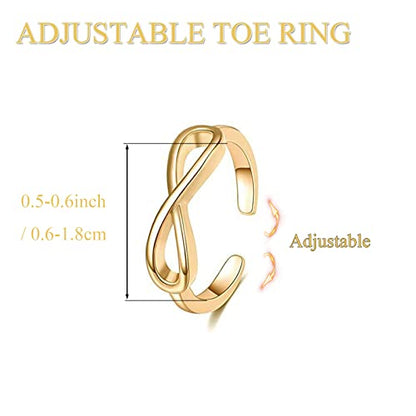 MAGIDOVE 24PCS Adjustable Toe Rings for Women Open Toe Ring Knot Toe Ring Summer Beach Foot Jewelry