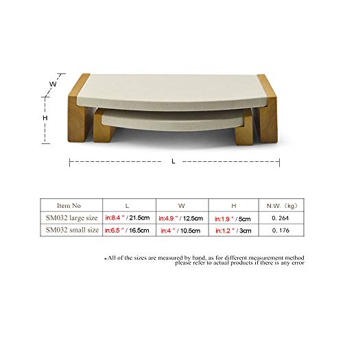 Oirlv Wood Jewelry Display Stand Showcase/Trade Show Necklace Bracelet Holder(Creamy-white 2 Pcs Seat Display Stand) - color: Creamy-white 2 Pcs Seat Display Stand