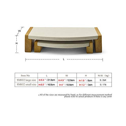 Oirlv Wood Jewelry Display Stand Showcase/Trade Show Necklace Bracelet Holder(Creamy-white 2 Pcs Seat Display Stand) - color: Creamy-white 2 Pcs Seat Display Stand