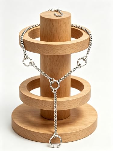MIFYNN Punk Choker Collar for Women Men Gothic Stainless Steel O-Ring Drop Curb Chain Necklace Adjustable Emo Grunge Statement Jewelry Accessories for Y2K - color: Silver 4 rings