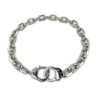 Succuba Stainless Steel Handcuff Choker Necklace Chain Pendant Choker Collar Necklace for Women and Men from 16 to 24 Inches with Box - color: B, size: 18 Inches