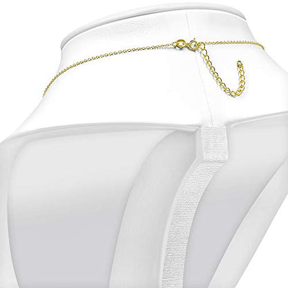 My Daily Styles 925 Sterling Silver Jewish Star of David White CZ Pendant Necklace - color: Yellow