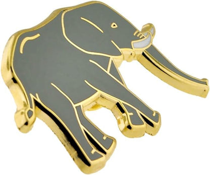 PinMart Wild Animal Enamel Lapel Pin - color: Grey Elephant, size: 1 Piece