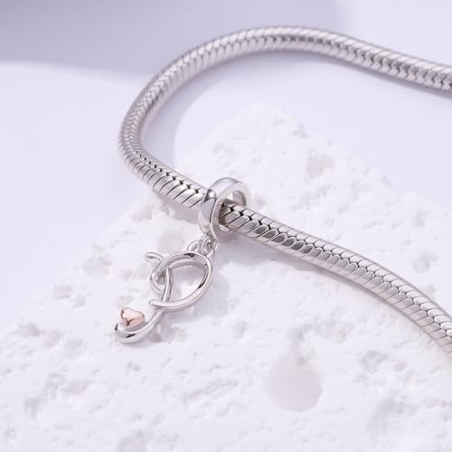 Letter Charms for Pandora Bracelets 925 Sterling Silver Alphabet Initial Charms Bead Jewelry Gift for Women - style: Initial P