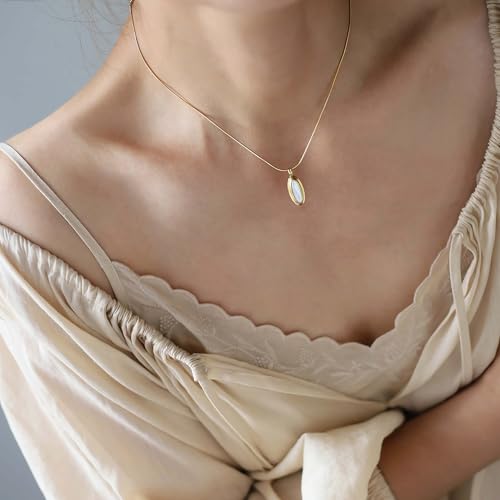 Tiger Eye Necklace, 14K Gold Natural Stone Necklace for Women, Adjustable Vintage Necklace for Spiritual Jewelry - style: Fashion and Vintage