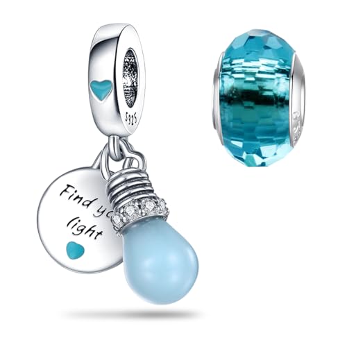 HappyStar Charms for Bracelets Necklaces 925 Sterling Silver fits Pandora Bracelets Dangle Pendants Beads Charms Jewelry Gift For Women Mums(With one Spacer Bead Charm)