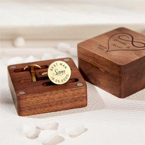 Kooer Personalized Men's Wedding Cufflinks, Custom Father Of The Bride Cuff Links Jewelry Gift For Men Him Groom Groomsman - style: Custom listing - any text or photo
