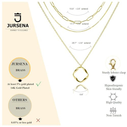 Layered Necklaces for Women | 14K Gold Plated Stackable Choker Necklace Set - Dainty Jewelry Gift - style: 3PCS-Gold twist circle layered necklaces