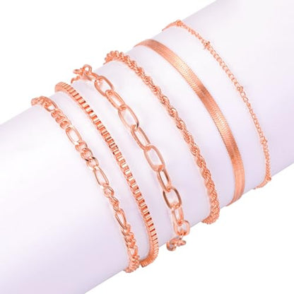 NEWITIN 61 Pieces Rose Gold Jewelry Set for Women Fashion Costume Jewelry | Bohemian Jewelry, Inlaid Cubic Zirconia, Gold Plated Necklace Bracelets Rings Earrings Set for Women Party Daily, Women Gifts - color: Rose Gold