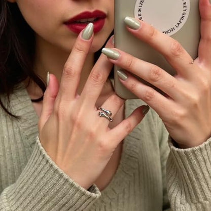 Granddaughter Daughter Hug Ring For Hope Rings, Stainless Steel Inspirational Jewelry Engraved Always With You Love You Forever Message Adjustable Non Tarnish Jewelry Birthday Gift Card - color: Always(Dear)