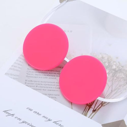 Acrylic Large Round Earrings Tortoise Shell Resin Big Circle Earrings Brown Acrylic Leopard Studs Large Round Disc Studs Jewelry for Women - color: Pink