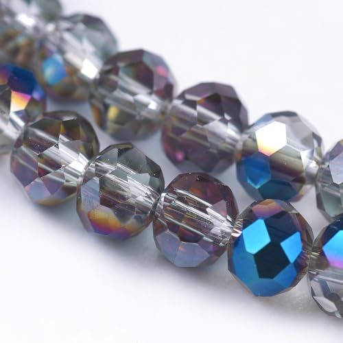 1350pcs Faceted Rondelle Glass Seed Beads 3x2mm Mini Crystal Loose Spacer Beads for DIY Friendship Bracelet Necklace Beading Craft Jewelry Making Ornament, Blue, 1 - color: Blue, 1