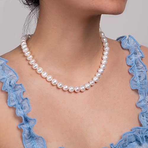 Freshwater Cultured AAAAA Quality Genuine Real Pearl Strand Necklace for Women Fine Jewelry Gifts for Her - size: 40.6 cm, 5.0 - 5.5 mm, style: AAA-Round