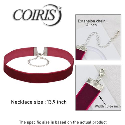 Velvet Choker Necklace for Women Goth Halloween Y2K Ribbon Collar Set - color: Wine-0.6''-20pcs