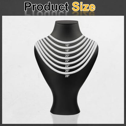 HARFINGTON Herringbone Necklaces Stainless Steel Snake Chain Necklace Adjustable Flat Chain for Jewelry Gift - color: Silver, size: 18" x 0.2"