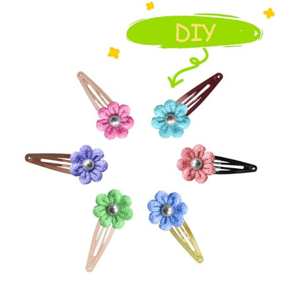 120 Pack 2 Inch Barrettes Women Metal Snap Hair Clips Accessories | Non - Slip Hairpins Barrettes for Kids Girls Teens ( 6 Colors x 20pcs ) - color: Brown Gold Beige