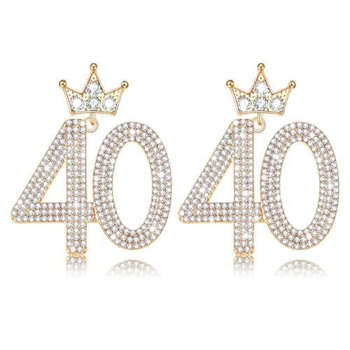 Birthday Earrings for Women Happy Birthdays Earrings Statement Cake Champagne Bottle Earring Happy Birthdays Dangle Earring Birthday Gifts Party Favors - color: Crystal 40
