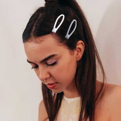 16 PCS Snap Hair Clips Metal Barrettes for Women Non Slip Barrettes for Thick and Thin Fine Hair,Matte Black Gray White,2.36 x 0.43 Inches. - color: Matte Black Gray White