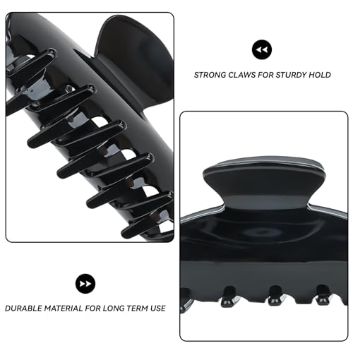 2 Pcs Hair Claw Clips for Women Non-slip Hair Clip Hair Accessories | Acrylic Claw Clips, Thick Hair, Cute Hair Clip, Ideal Gifts - color: Black and White