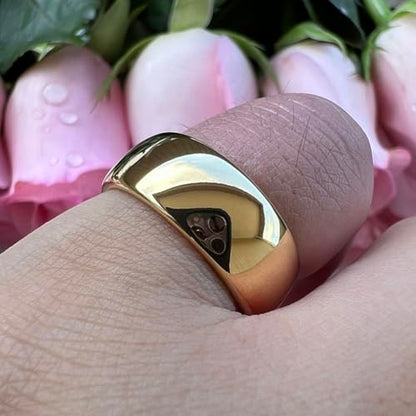 TUTISS 4mm 6mm 8mm 10mm Silver/Gold/White Tungsten Rings for Men Women Couple Fashion Jewelry Anniversary Engagement Wedding Bands Domed Polished I Love You Engraved Comfort Fit - color: 8mm Gold Tungsten I Love You