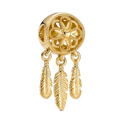 925 Sterling Silver Charms Pendants Mom Heart Dog koi fish Sea Turtle Football Charms for bracelet Pendants Beads Mom Sister Wife Family, Friends, Birthday gifts - style: Dreamcatcher Pendant