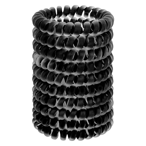 JessLab Spiral Hair Ties for Women, 10-Pack Traceless No-Damage Ponytail Holders, Coils Hair Bands for Girls, Assorted Colors - color: #41