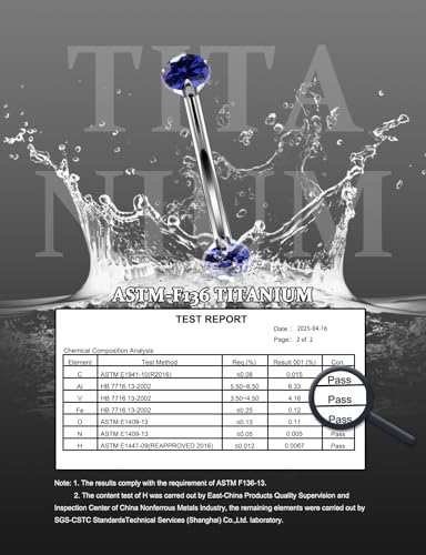 16G Astm F136 Titanium Eyebrow Piercing Jewelry Curved Barbell Eyebrow Ring Vertical Labret Lip Jewelry Daith Rook Earrings Navel Small Belly Button Ring Piercing Jewelry for Women Men CZ - style: 16G, 6MM Length, Blue CZ
