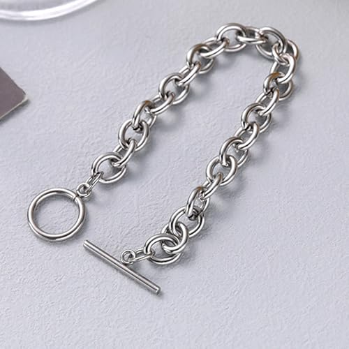 925 Sterling Silver Plated Heart Charm Bracelet for Women - Dainty Chain Love Gift Idea - style: Style1