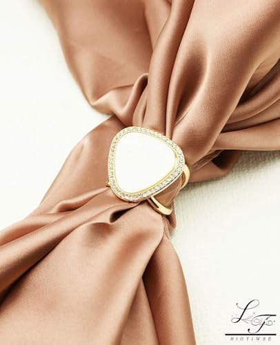 Scarf Rings Buckle And Slides For Women Scarves Pin Tshirt Ties Clip For The Side 3CP - color: C pearl silk scarf buckle