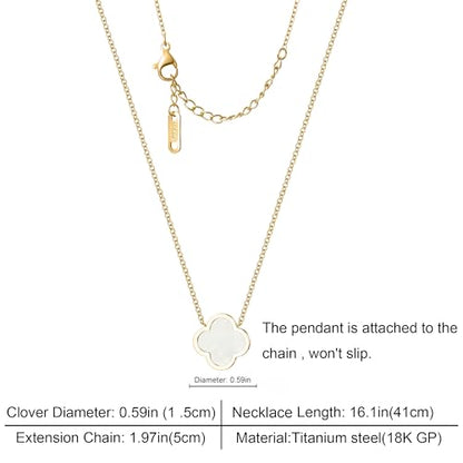 3 PC Set 18K Gold Plated Clover Necklace Bracelets Earrings Dainty Four Leaf Clover Bracelets For Women Clover Earrings Birthday Christmas Day Gift