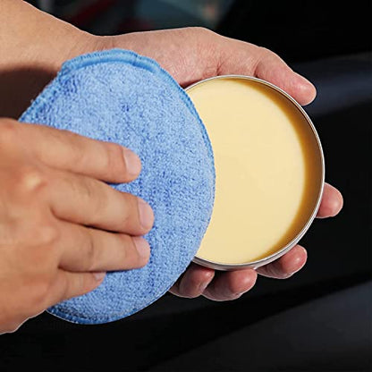 FONAROLL Microfiber Wax Applicator Pads, Car Wax Applicator, Buffing & Detail Polishing Foam Pads for Car Cleaning and Fine Polishing (5" Diameter, 6 Pack)… - color: Blue