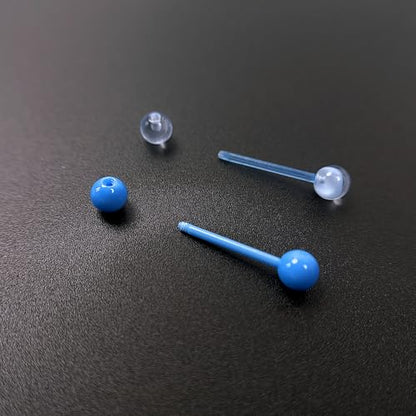 48Pcs 14G Flexible Acrylic Straight Tongue Barbell Candy Color Tongue Piercing Jewelry for Women Men 16mm Bar