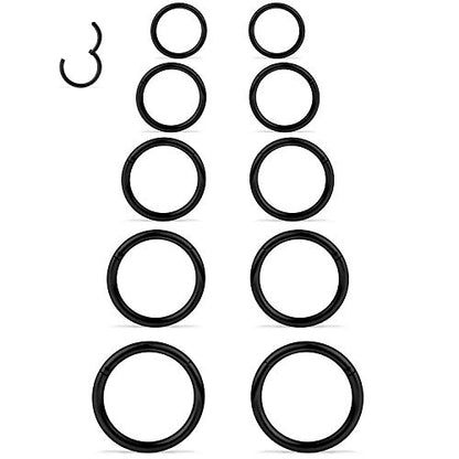 10PCS 20G/18G Surgical Steel Hinged Clicker Segment Nose Rings Hoops Septum Lip Ring Hoop Cartilage Tragus Helix Sleeper Earrings Piercing Jewelry for Women Men 6mm 7mm 8mm 9mm 10mm - color: 20g,6/7/8/9/10mm,black