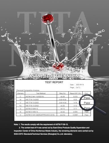 16G Astm F136 Titanium Eyebrow Piercing Jewelry Curved Barbell Eyebrow Ring Vertical Labret Lip Jewelry Daith Rook Earrings Navel Small Belly Button Ring Piercing Jewelry for Women Men CZ - style: 16G, 10MM Length, Red CZ