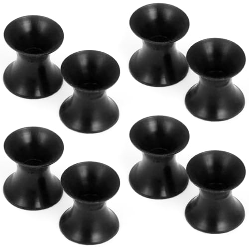 10G-50mm Thin Black Silicone Ear Gauges Tunnels Rubber Ear Plugs Gauges Double Flared Flexible Tunnel Earrings for Women Men - color: 4G = 5mm