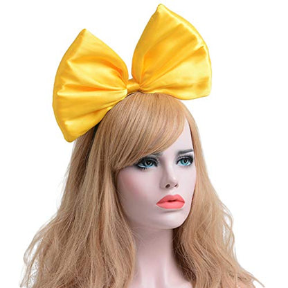ZTL Women Huge Bow Headband Hairband Hair Hoop Accessories Party Props - color: Yellow
