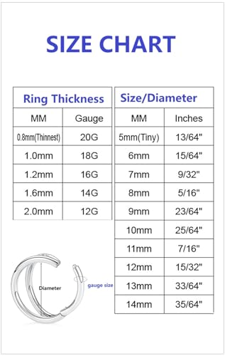 Nose Rings Hoops - 316L Surgical Steel Double Hoop Nose Rings Hinged Conch Piercing Jewelry Septum Lip Rings Cartilage Earring Helix Rook Tragus Daith - color: black-1