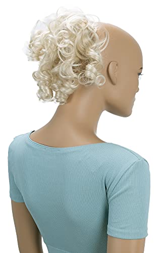 CAISHA Jumbo Hairpiece Scrunchy Updo Voluminous Curly Messy Bun Light Blonde G17L - color: light blonde #613 G17L