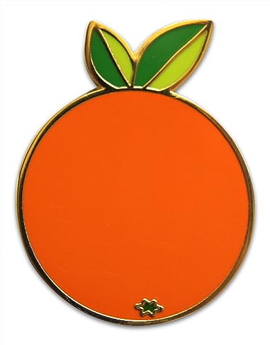 Novel Merk Fruit Lemon, Strawberry, or Orange Appreciation Lapel Pin, Hat Pin & Tie Tack Set with Clutch Back - style: 3-Orange