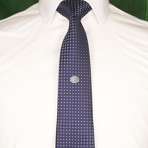 Men’s Tie Tack Tie Pin with Chain – Classic Lapel Pin Accessory for Dress Shirts, Suits & Formal Wear - style: Oval MOP