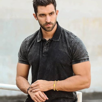2PCS Initial Letter Stainless Steel Bracelet, A-Z Letter Pendant Silver Gold Black Cuban Rope Link Chain for Men Women Jewelry Set - color: Gold