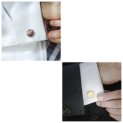 wynameleri Cufflinks Set 6 Pairs for Men, Business Formal Shirts Buttons Cuff Link Packed in Case - color: T0206010