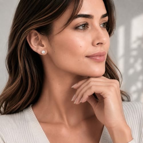 Freshwater Pearl Studs | AAA+Quality | 925 Silver | Nickel-Free、Hypoallergenic
