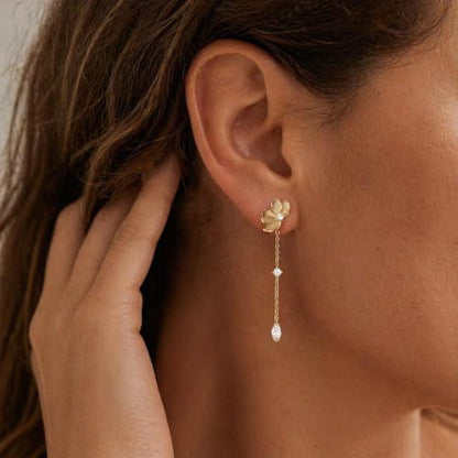 Dangle Earrings for Women,Dainty 14K Gold Plated Long Earrings Statement Gold Drop Earrings Unique Long Earrings For Women Trendy Jewelry Fashion Accessories - color: dangle4-Gold