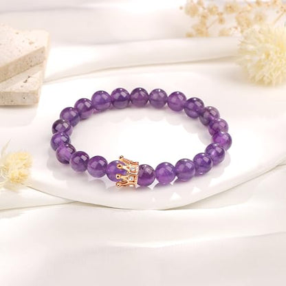 JoycuFF Woman Birthday Gifts Idea Friendship Gifts For Women Best Friends Besties Aunt Female Mom Daughter Granddaughter Gf Anniversary Christmas Graduation Healing Stone Crown Gifts For Her - style: 2.Best Friend Bracelet-Dream Amethyst