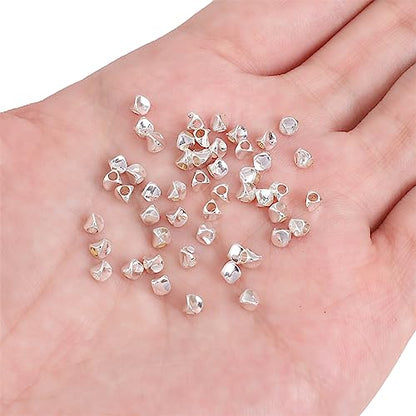 Silver Plated Twisted Spacer Beads 3x3mm 50pcs for Jewelry Making Findings Non Tarnish - color: Silver, size: 3x3mm Twisted