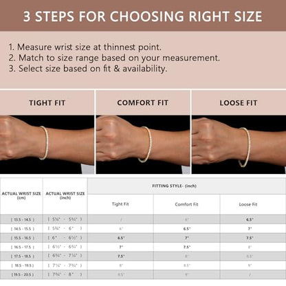 KRKC Tennis Bracelet for Women 14K White Gold Plated, AAAAA+ Classic Cubic Zirconia Bracelet with 2mm-5mm Width, Durable Gold Bracelets Jewelry Christmas Gift, Size 6.5-8 Inches Hypoallergenic - color: 5mm, Gold, size: 7 inches