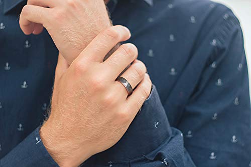 THREE KEYS JEWELRY Tungsten Wedding Band for Men Women Silver Polished | 1mm, 2mm, 4mm, 6mm, 8mm, Engagement Gift, Silver, Polished - color: Grey&Rose Gold 6mm