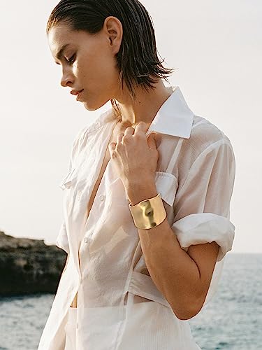 Chunky Gold Cuff Bracelet Chunky Bangles for Women Non Tarnish Modern Gold Jewelry Gifts trendy fashion fall fashion jewelry womens fashion - color: D-Bohemian style bracelet