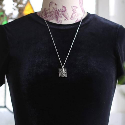 Unique Gothic Pendant Neckchains Charm Individualized Book Locket Pendant Necklace Jewelry for Daily Wear Dates Parties - color: Style 1602